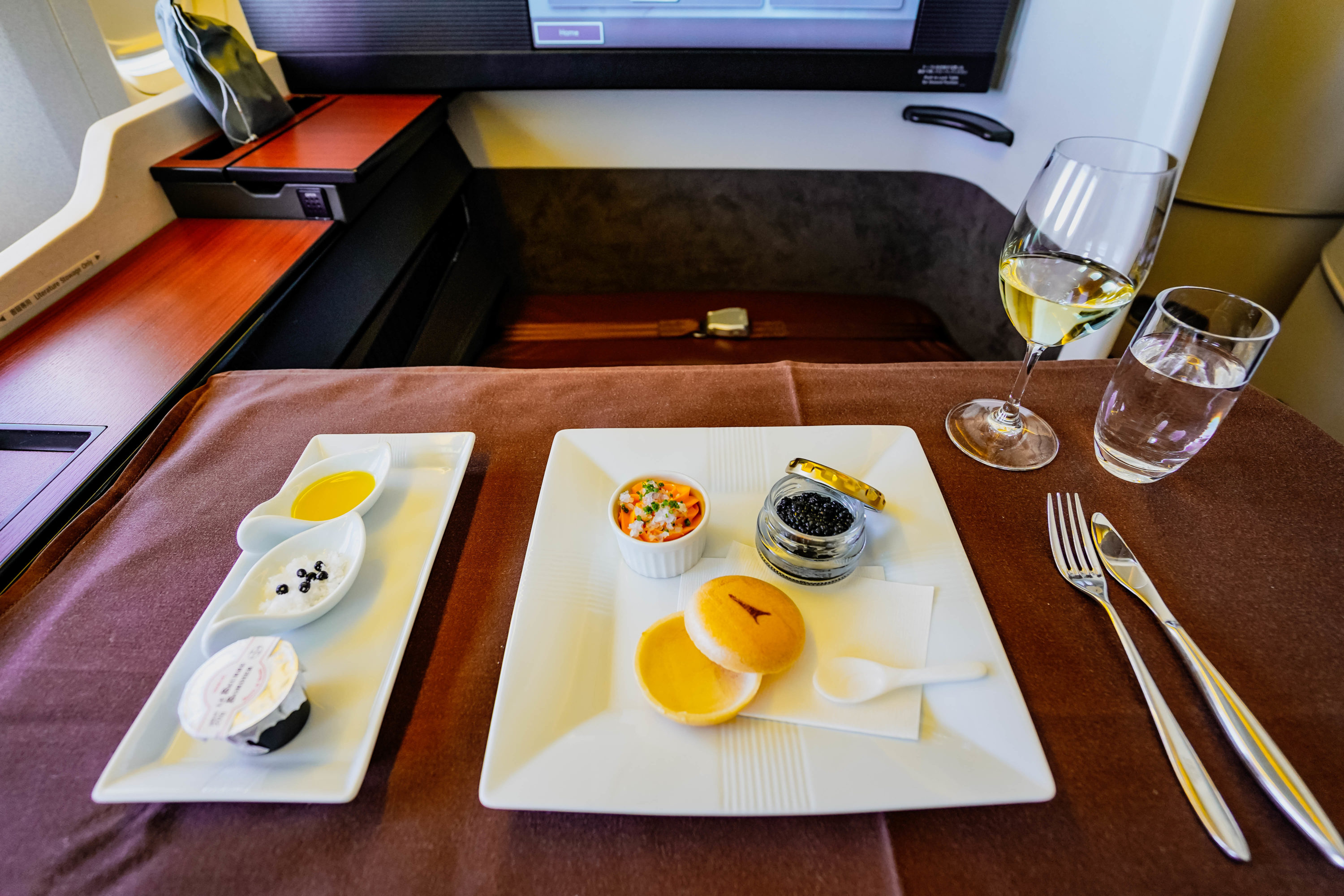 Japan Airlines Boeing 777 300ER First Class Caviar