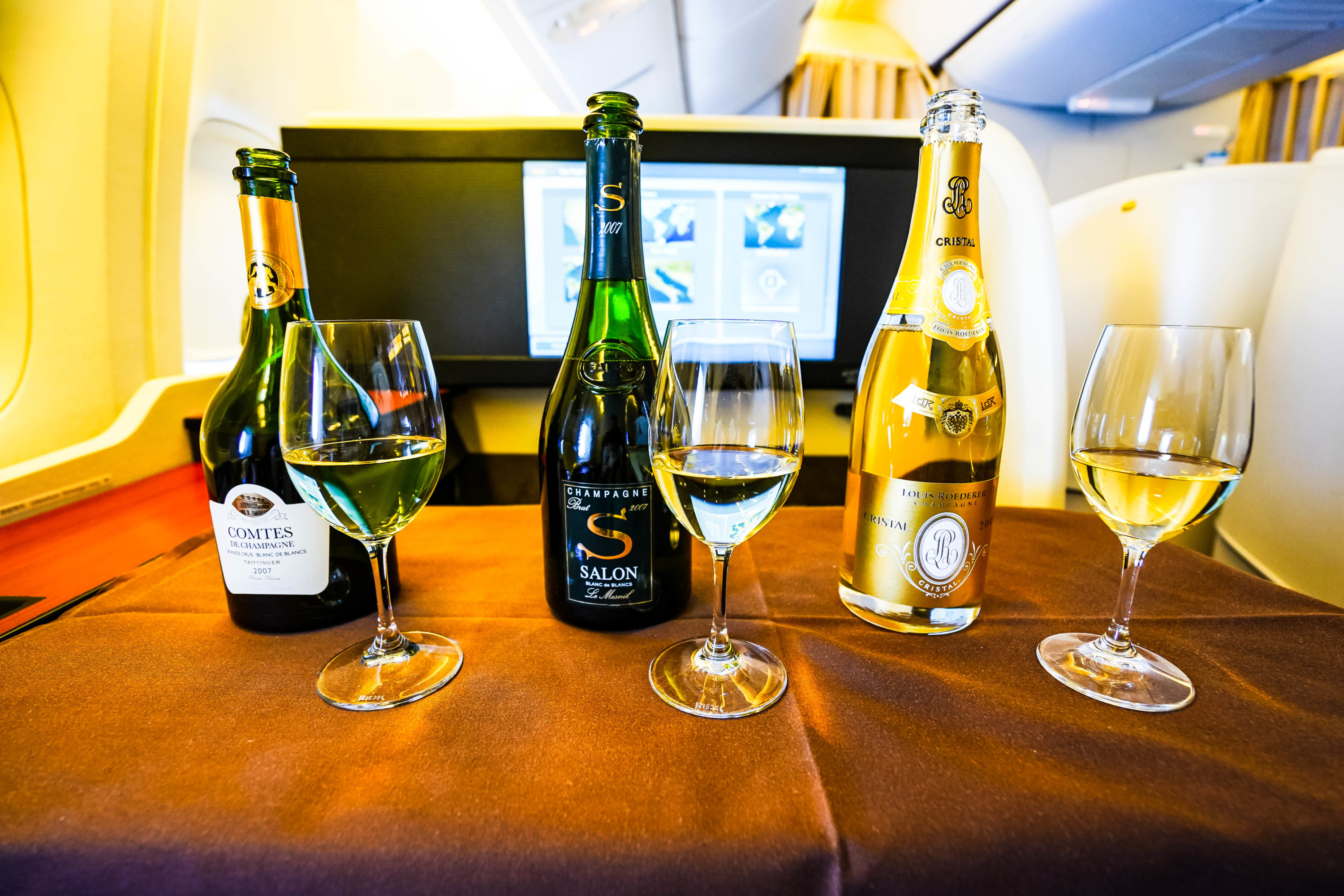 Japan Airlines Boeing 777 300ER First Class Champagne