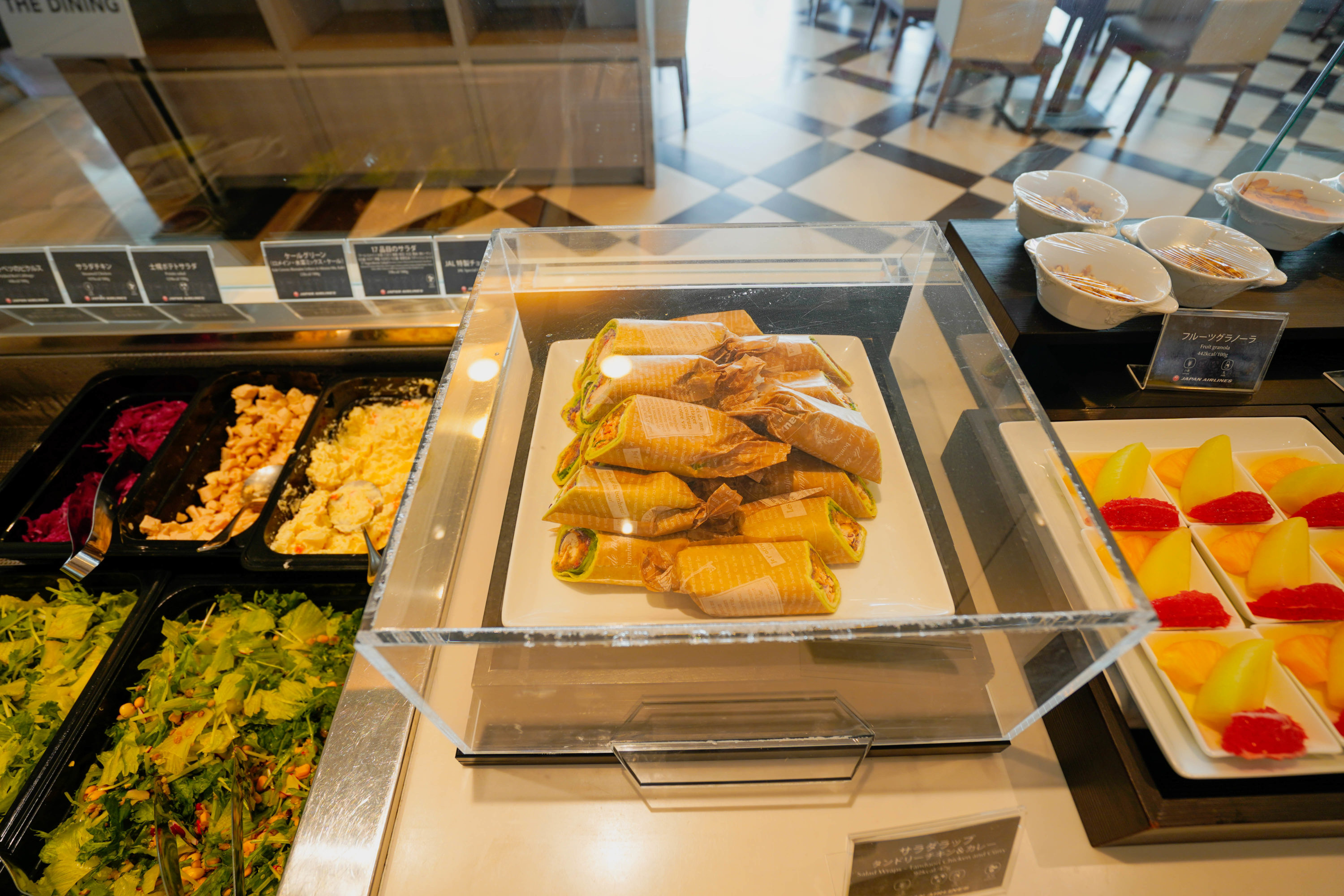 Japan Airlines First Class Food selection
