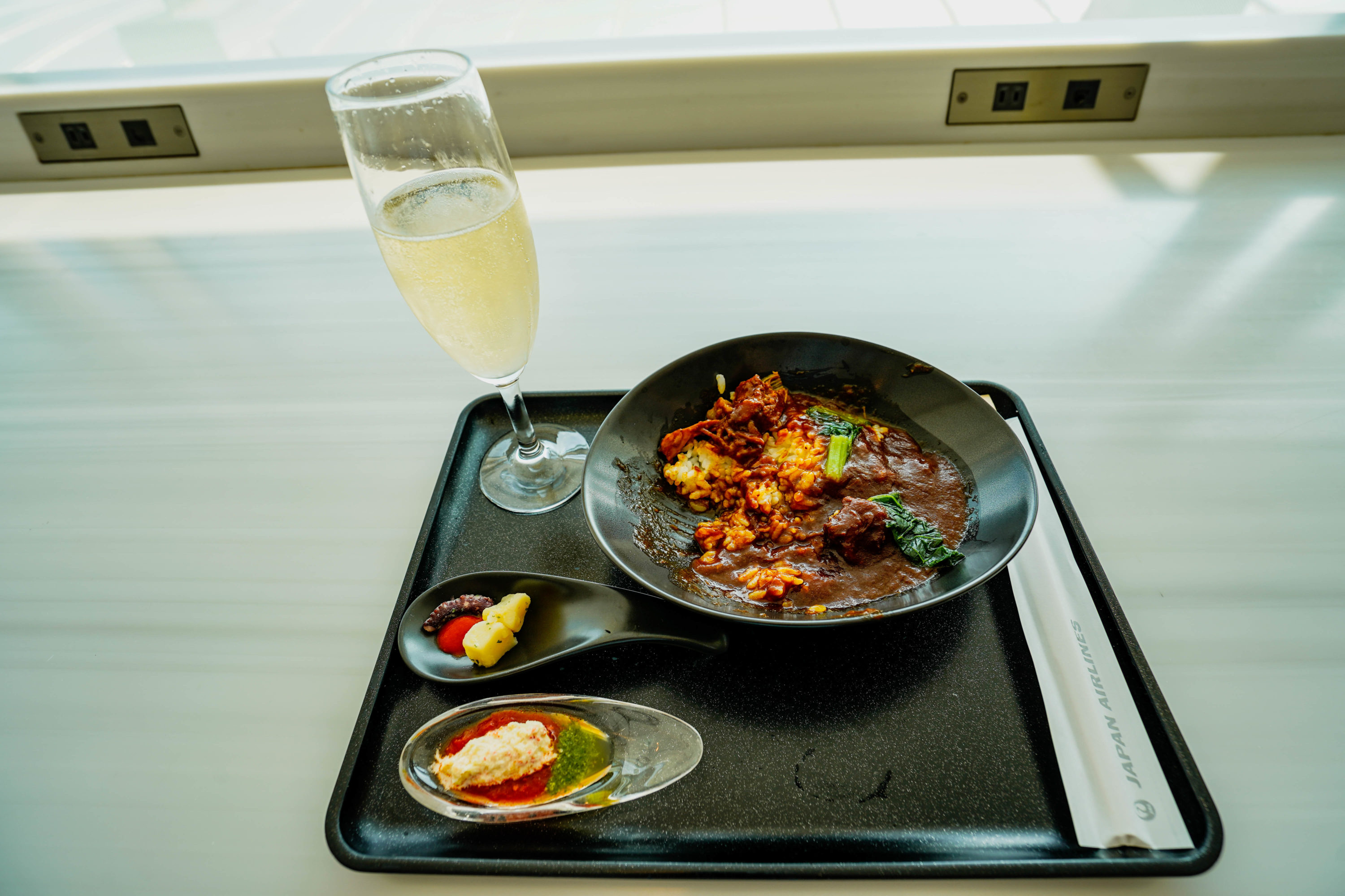 Japan Airlines First Class Lounge Breakfast