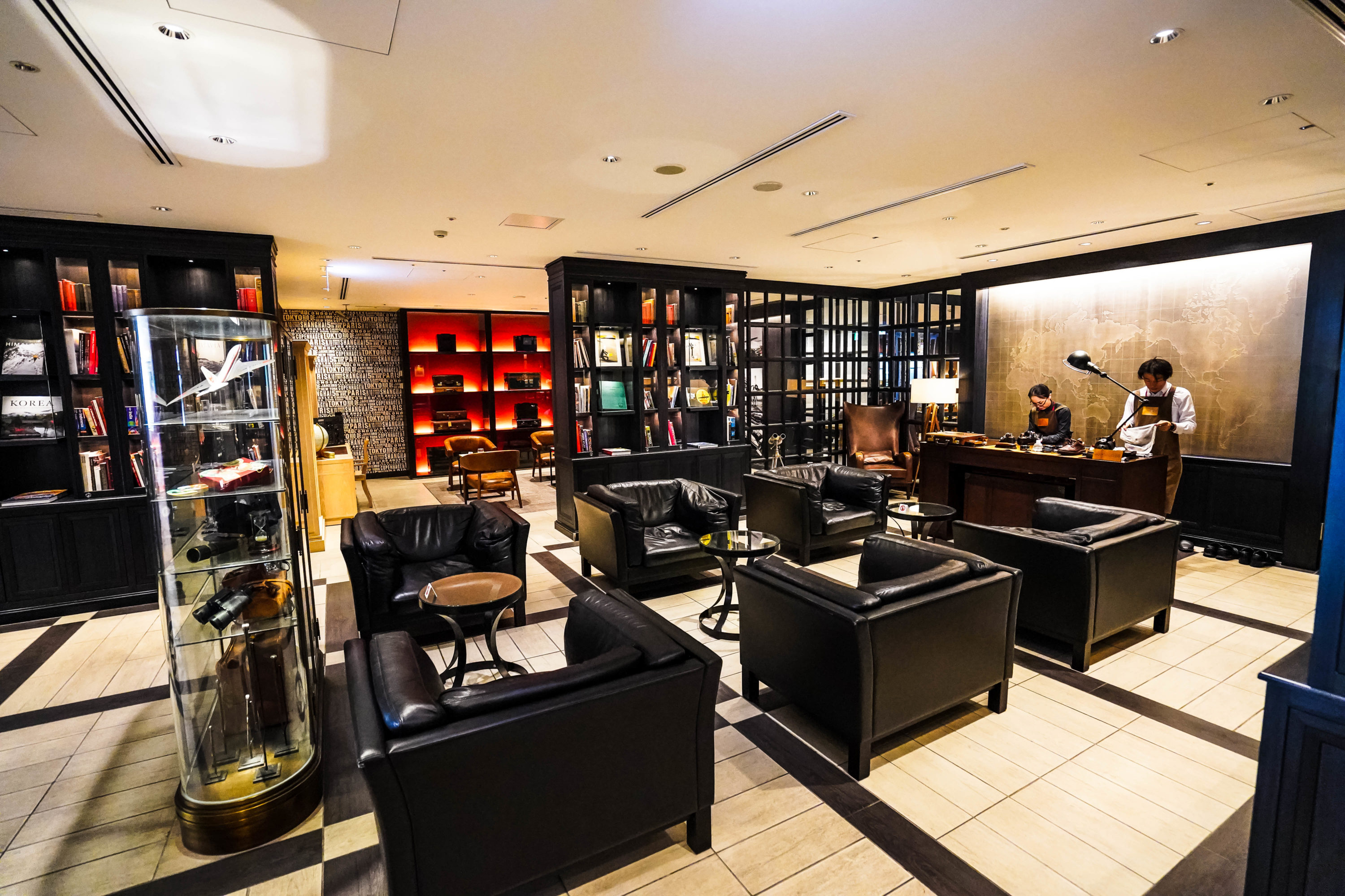 Japan Airlines First Class Lounge Red Suite Library Room