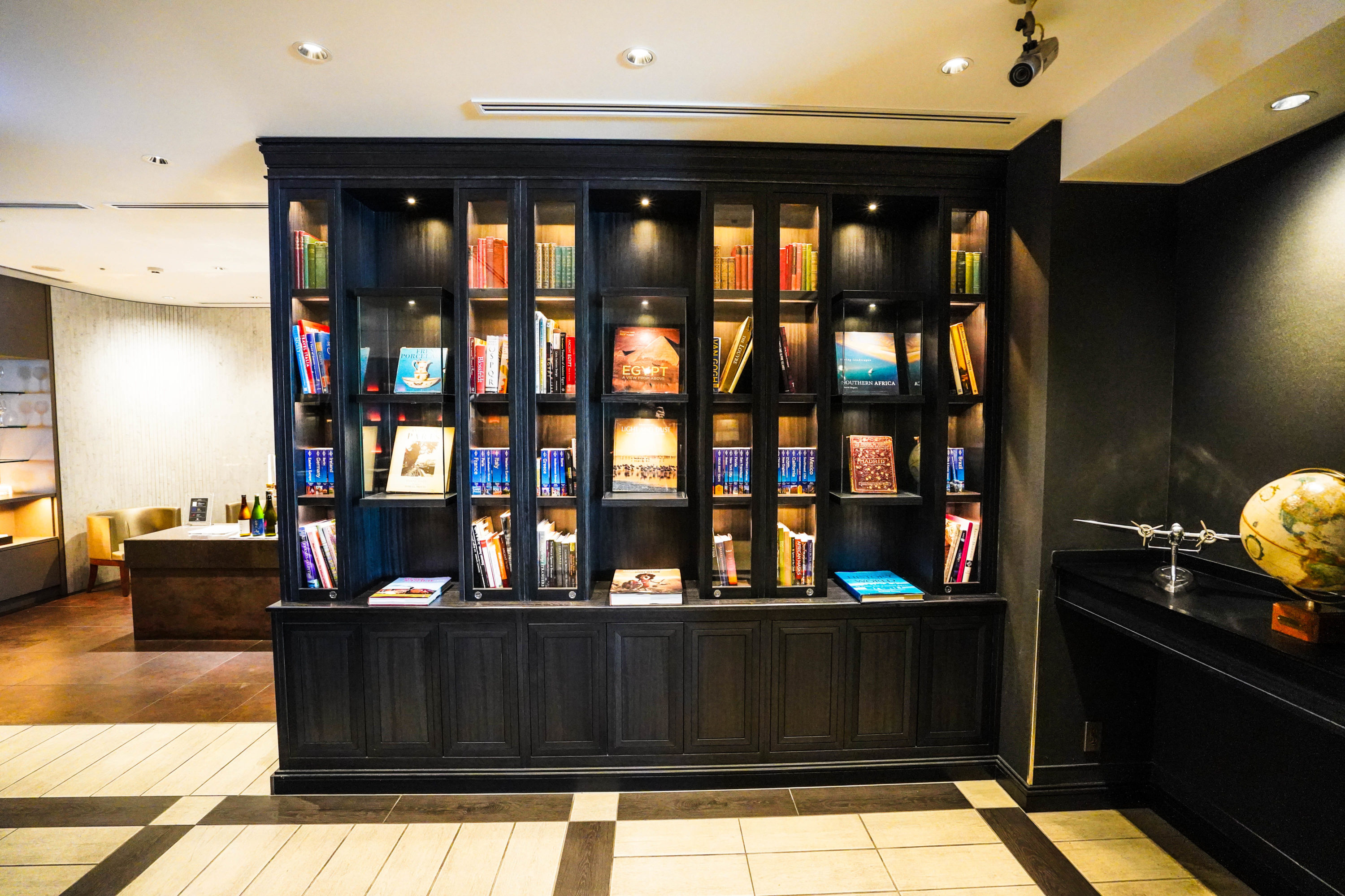 Japan Airlines First Class Lounge Red Suite Library Room