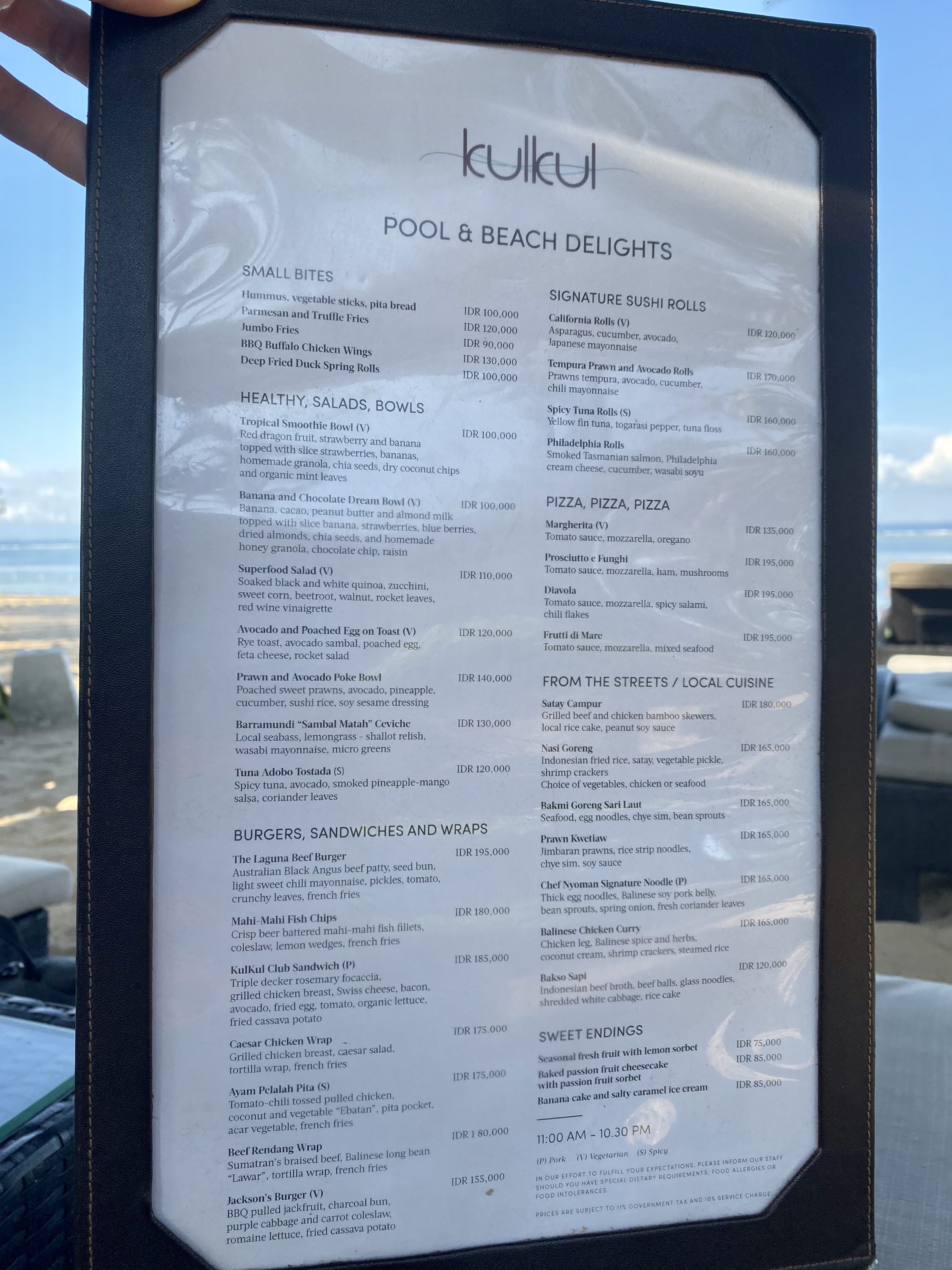 Kulkul Bar Menu