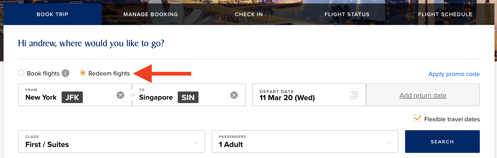 Setting Up A Search For Singapore Suites