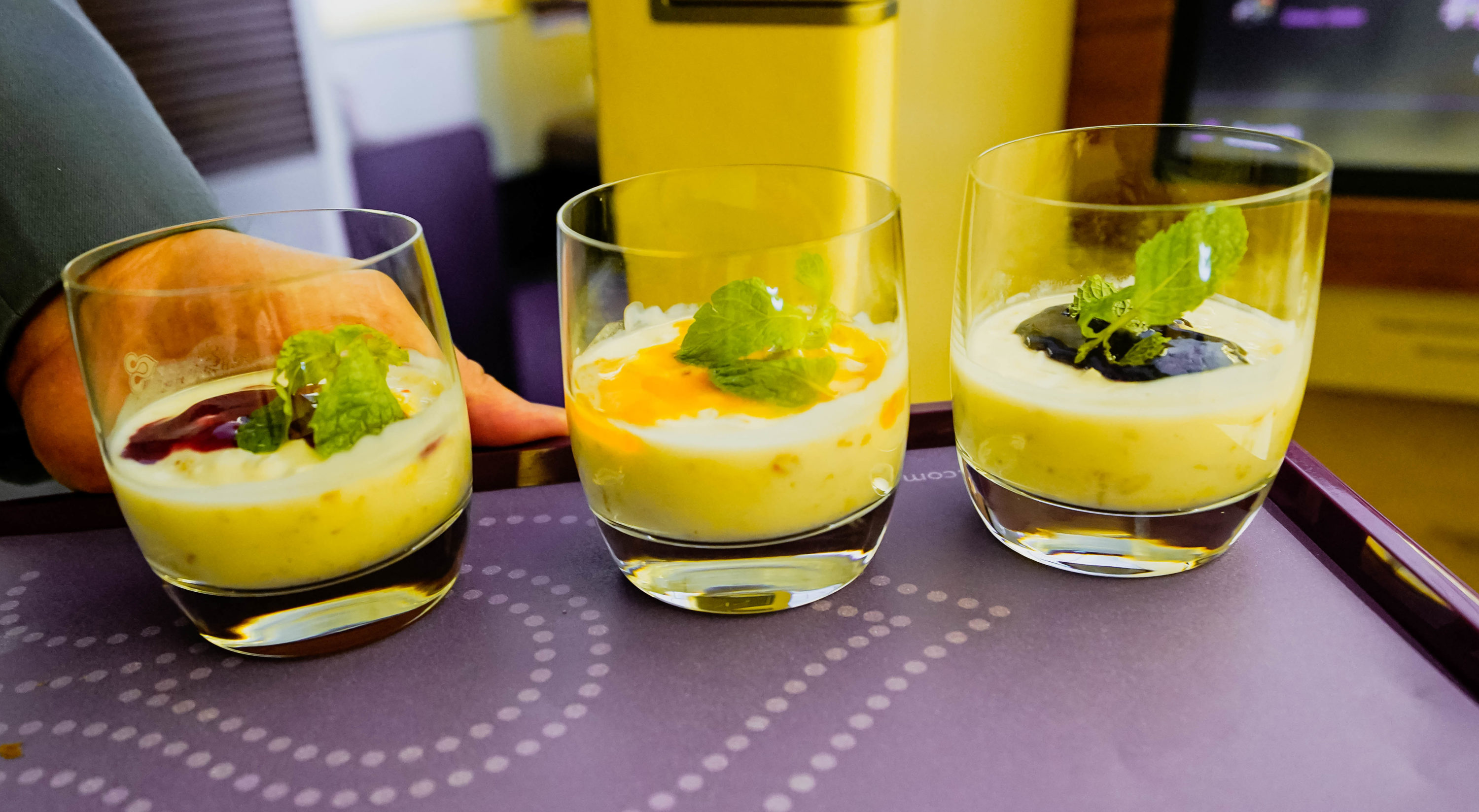 Thai Airways Boeing 747 400 First Class Selection of bircher muesli