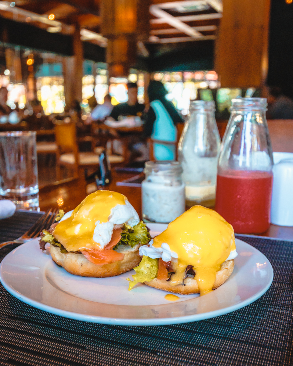 The Laguna Bali Breakfast Eggs Benedict