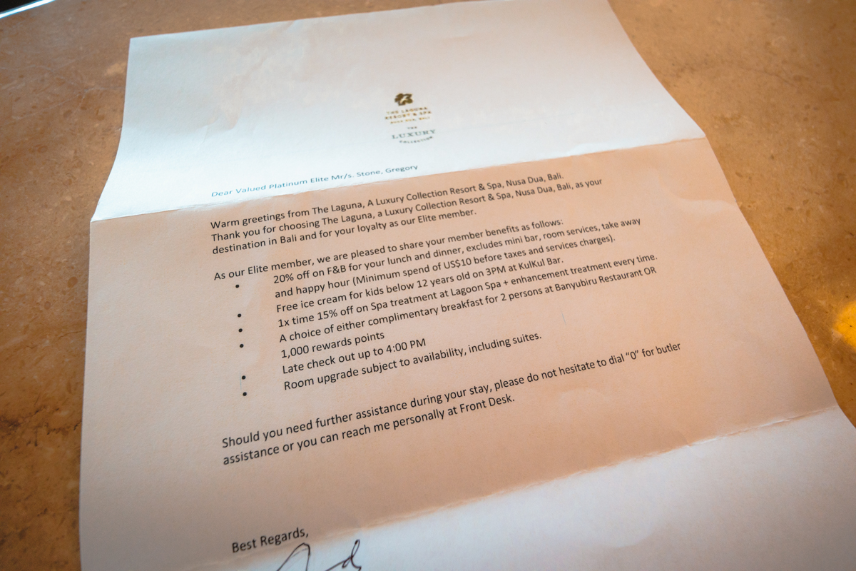 The Laguna Bali Elite Member Benefits