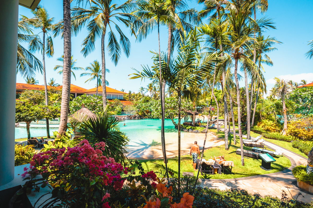 The Laguna Bali Executive Suite Balcony Views to Pool
