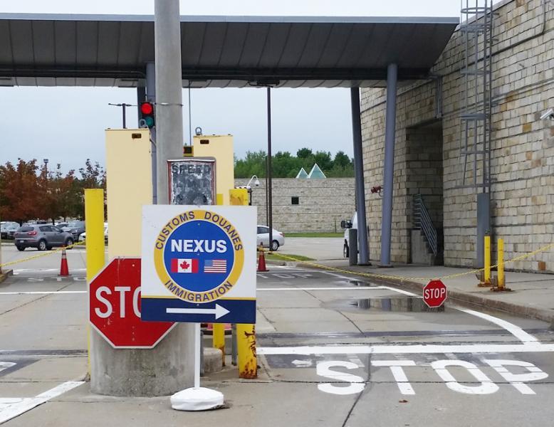 CBP Highgate, Vt., Port of Entry NEXUS lane CBP Highgate, Vt., Port of Entry NEXUS lane