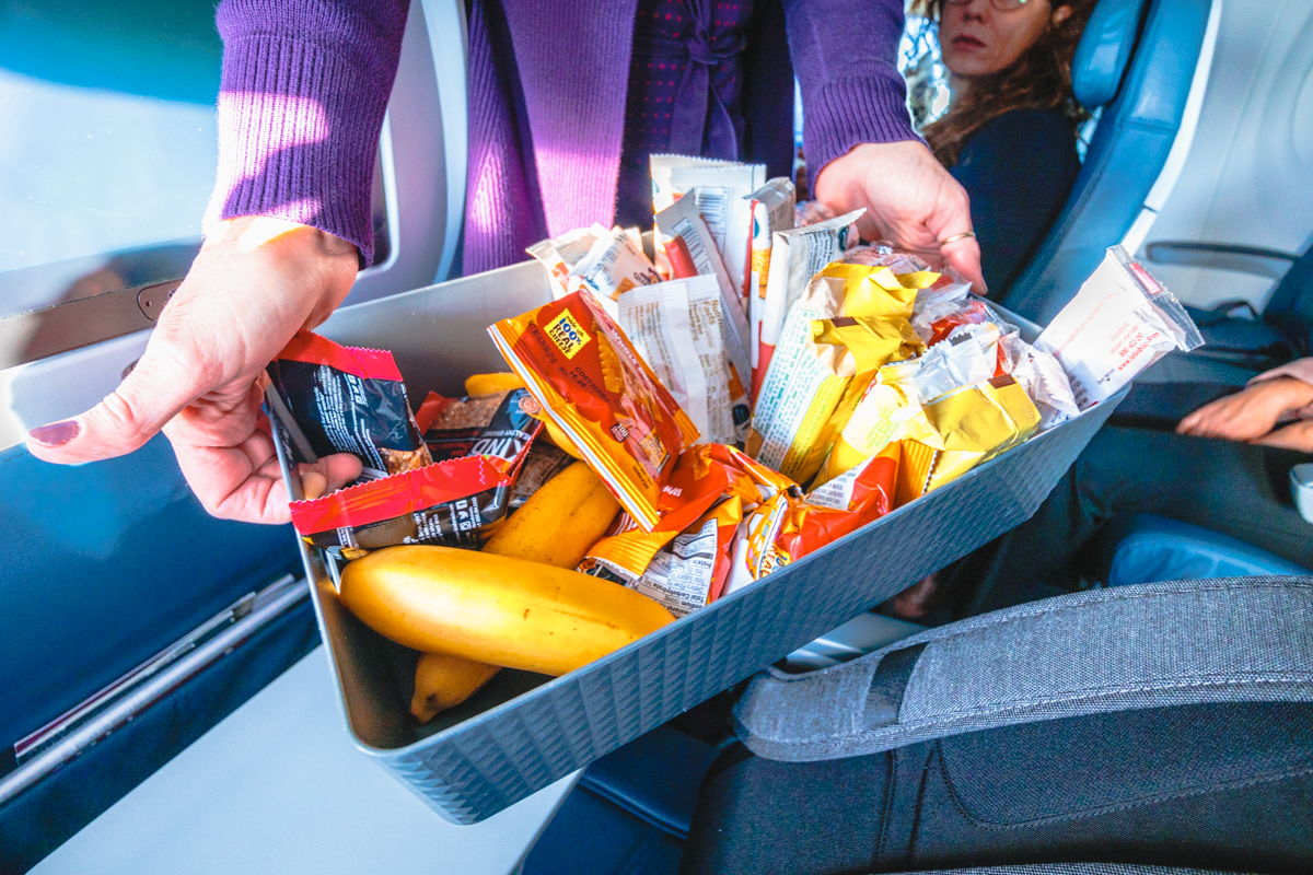 Delta Airbus A220 Economy Snack Basket