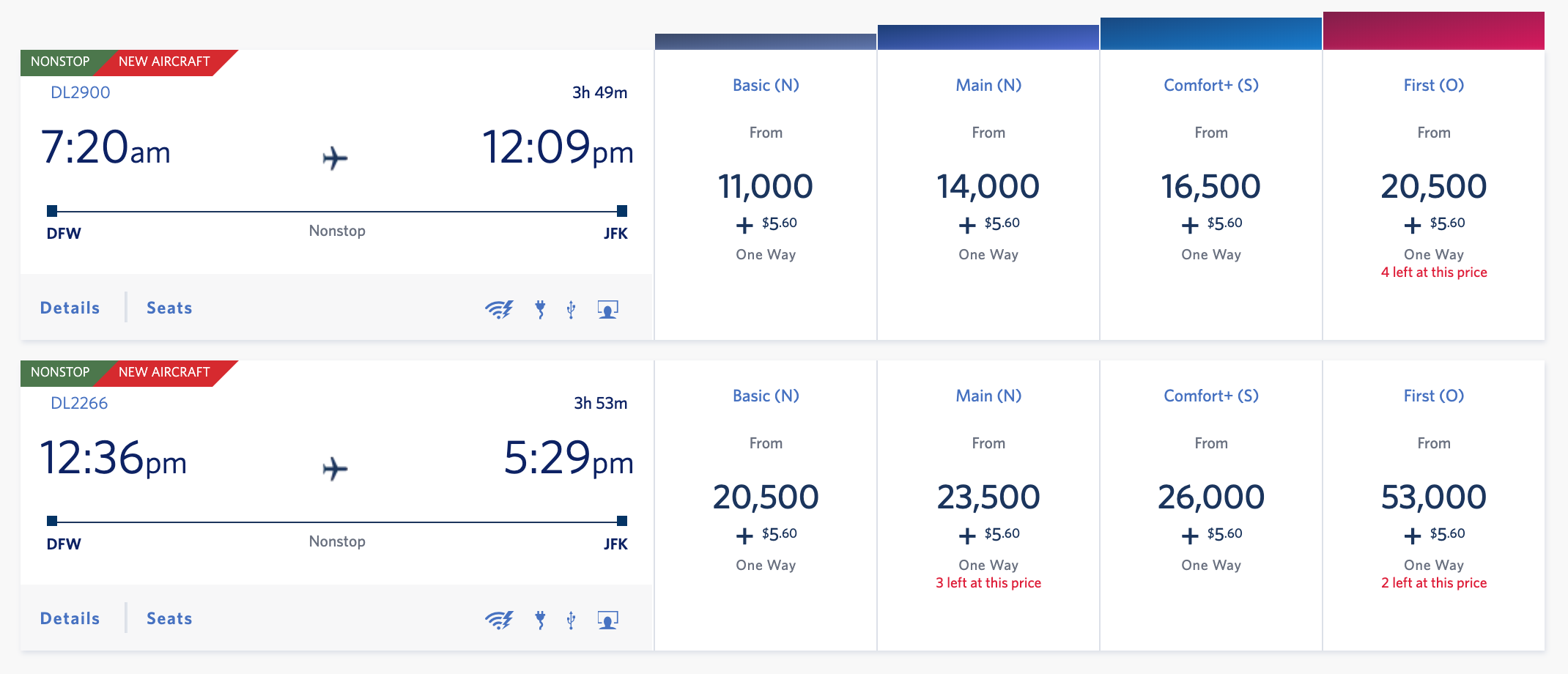 Delta Award Price Search