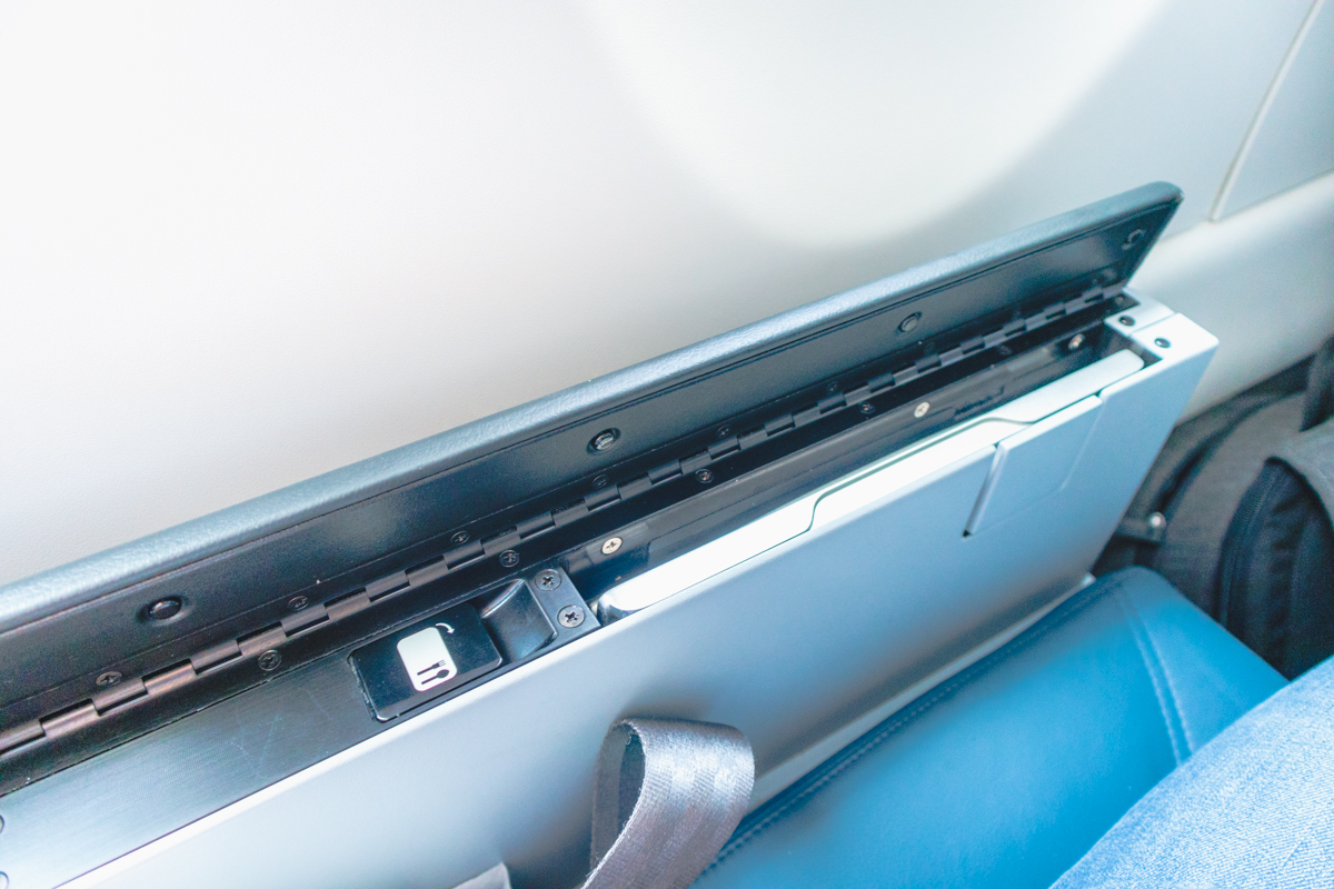 Delta Airbus A220 First Class Tray Table Armrest