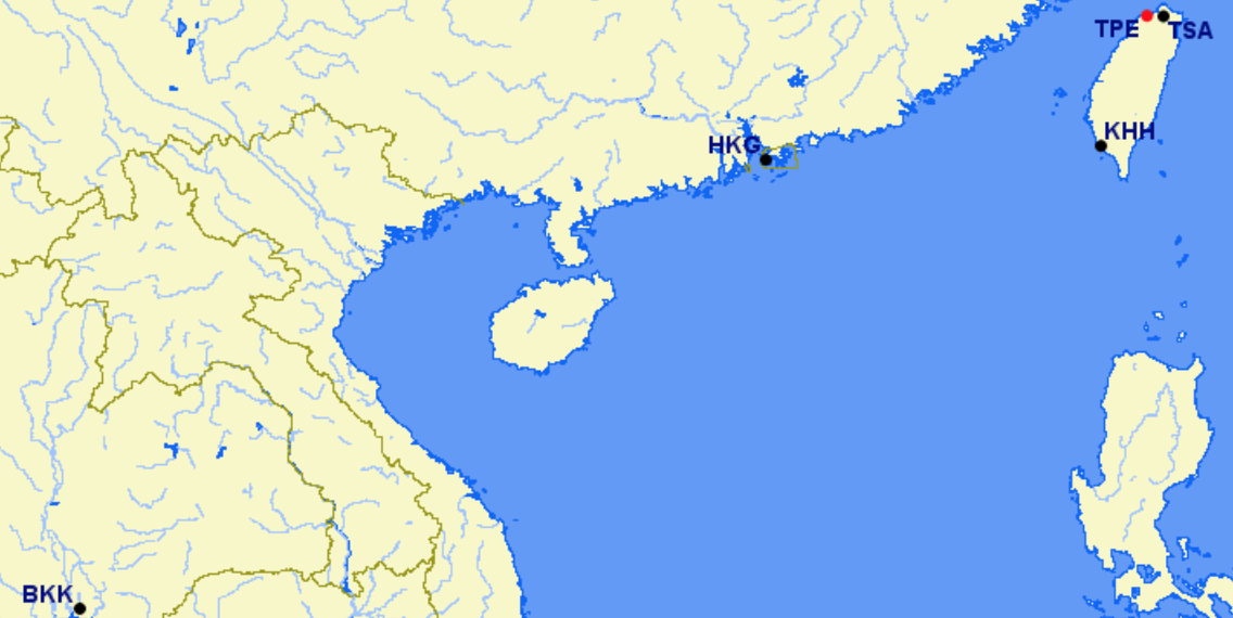 EVA Air hubs and focus cities