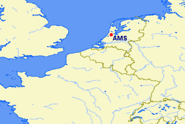 KLM hubs and focus cities