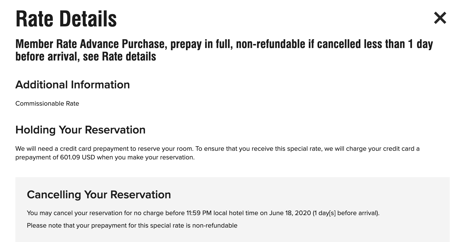 Marriott Cancellation Policy