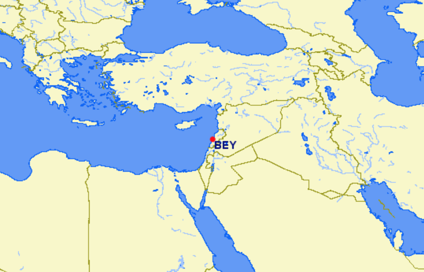 Middle East Airlines hubs and focus cities