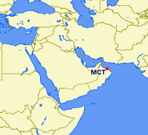 Oman Air hubs and focus cities
