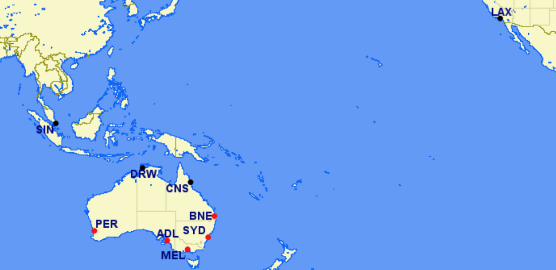 Qantas hubs and focus cities 1
