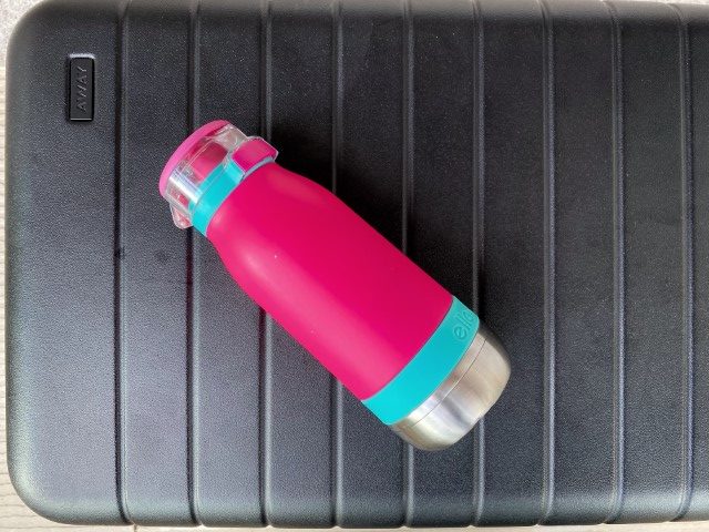 Reusable Water Bottle on an Away Bag