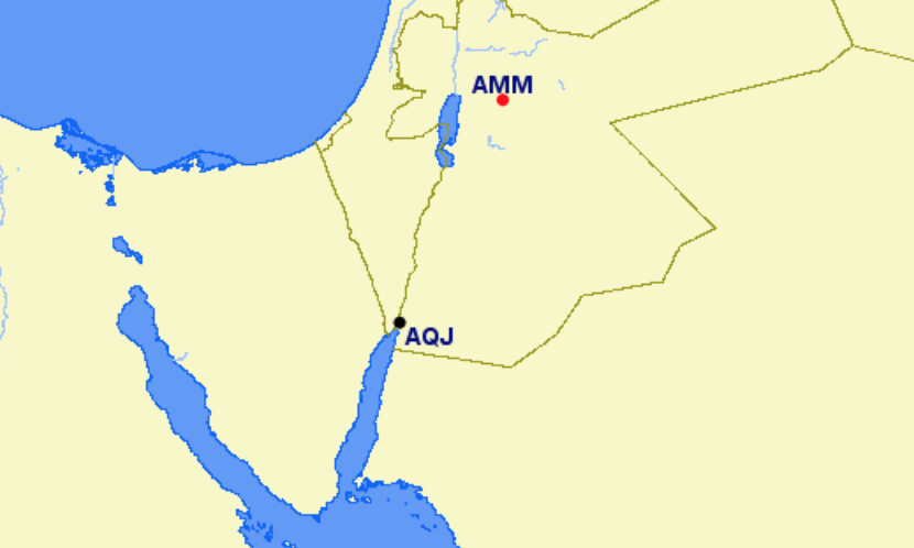 Royal Jordanian Airlines hubs and focus cities