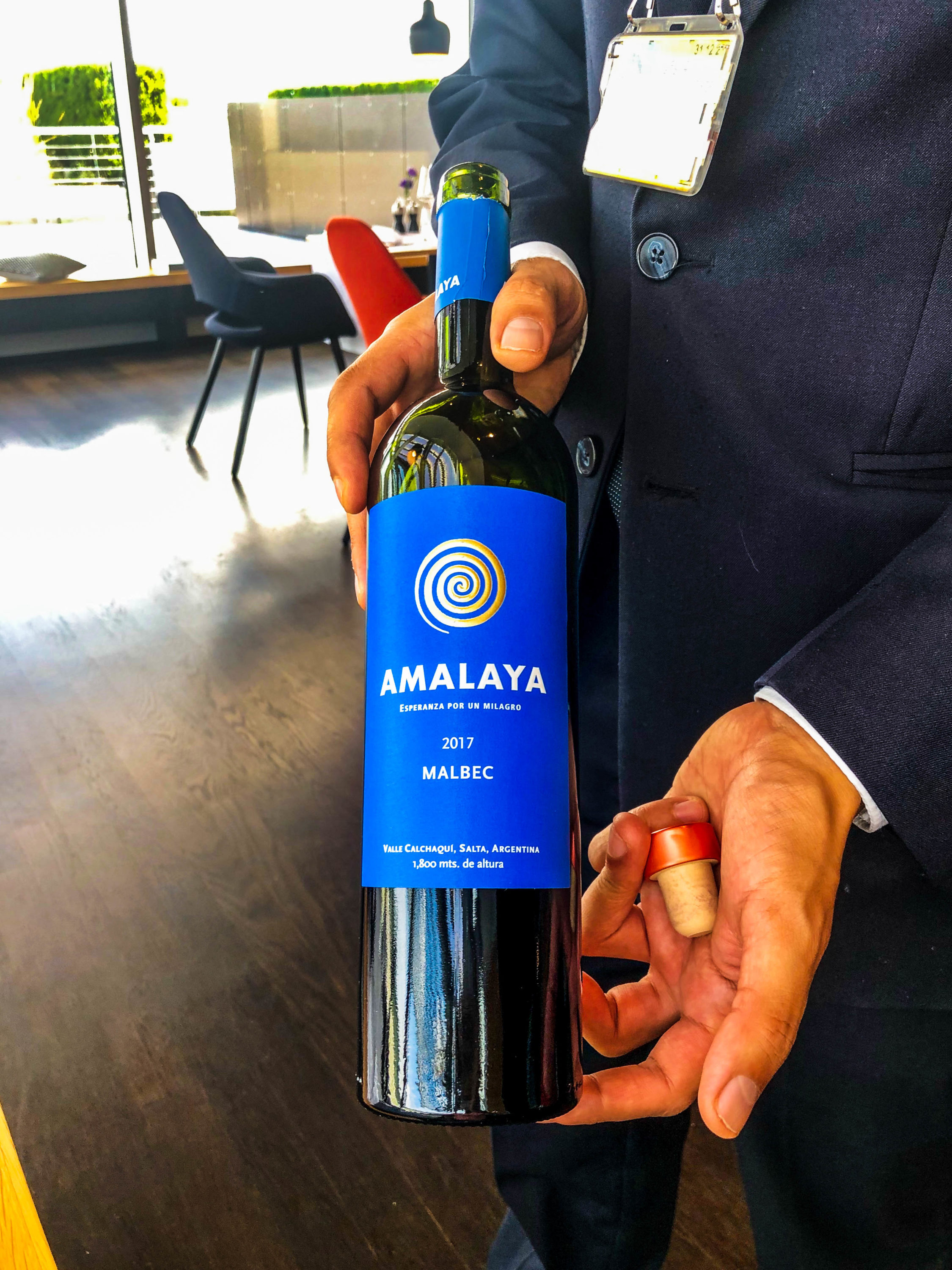 SWISS First Class Lounge Amaya Malbec