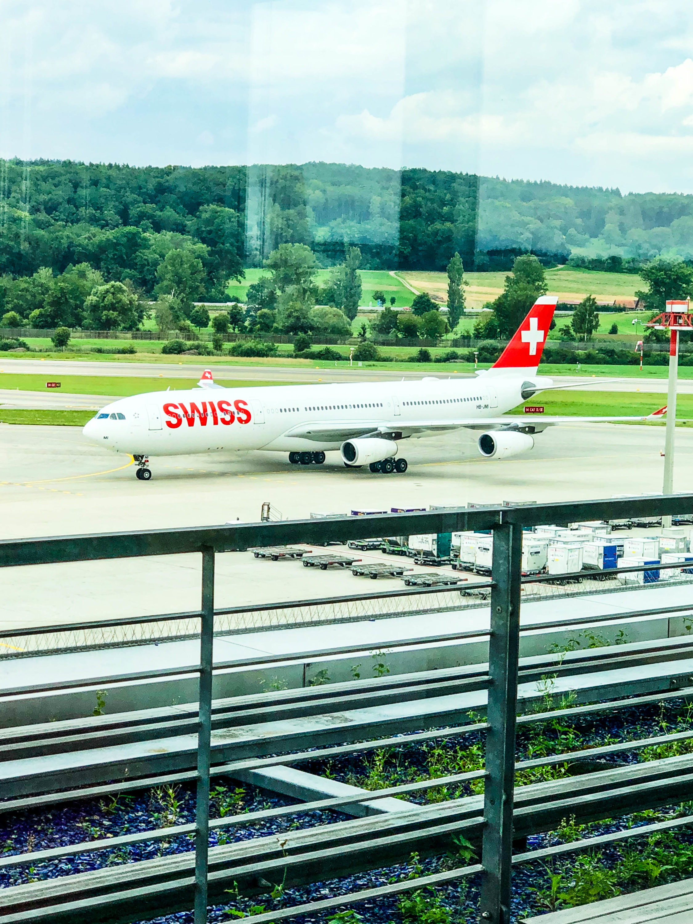 SWISS First Class Lounge Lunch view
