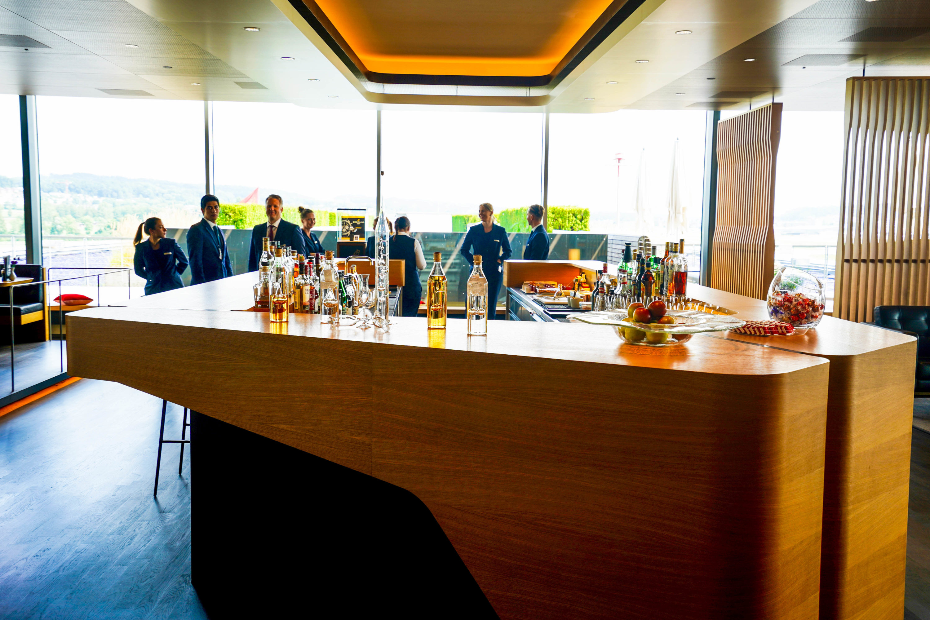 SWISS First Class Lounge Main bar