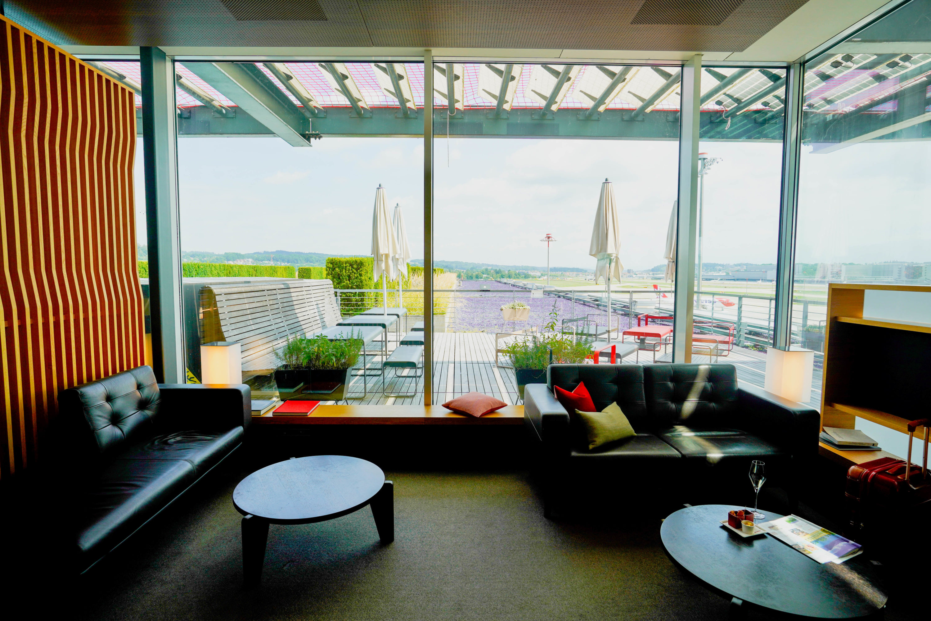 SWISS First Class Lounge Seating area