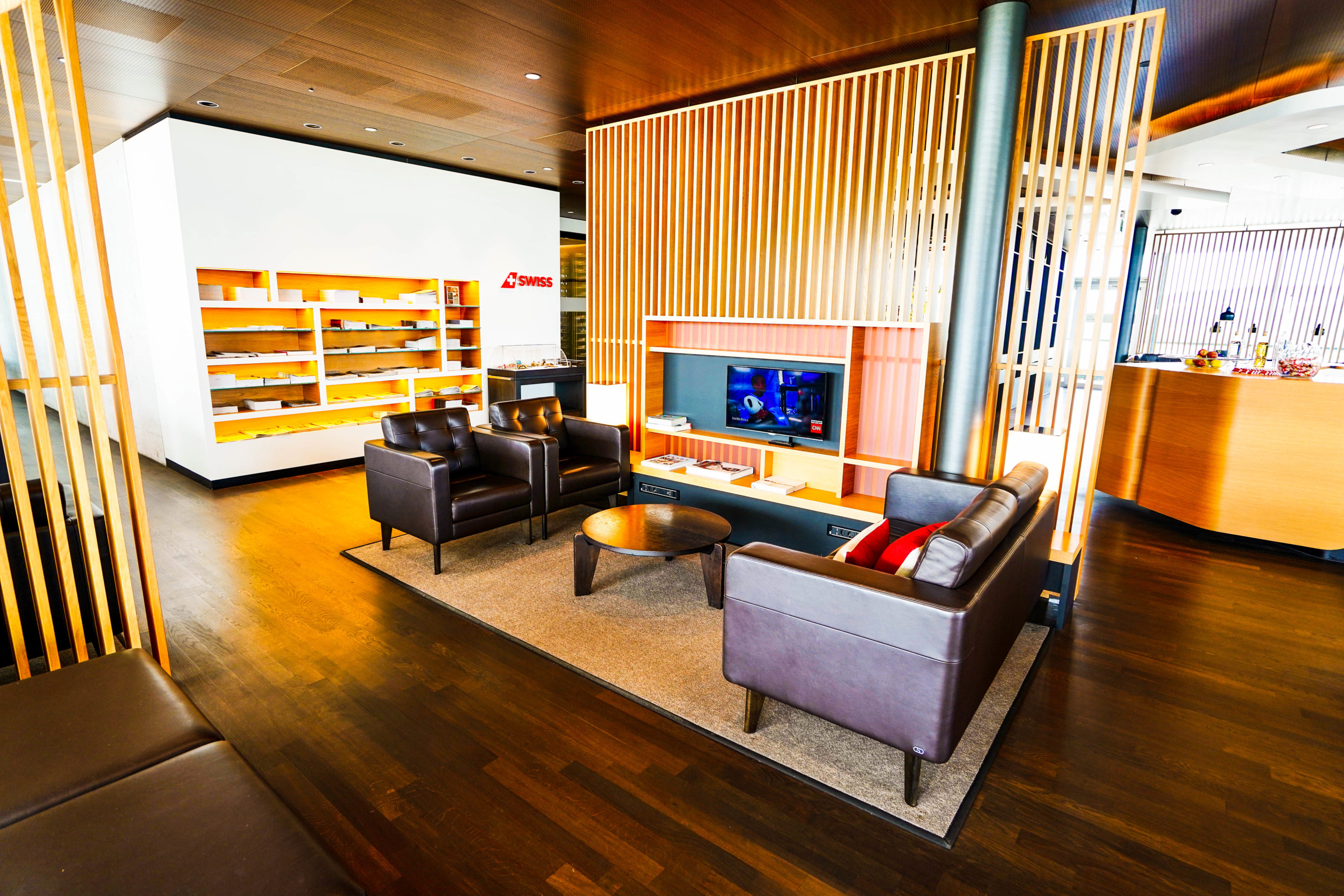 SWISS First Class Lounge Seating area