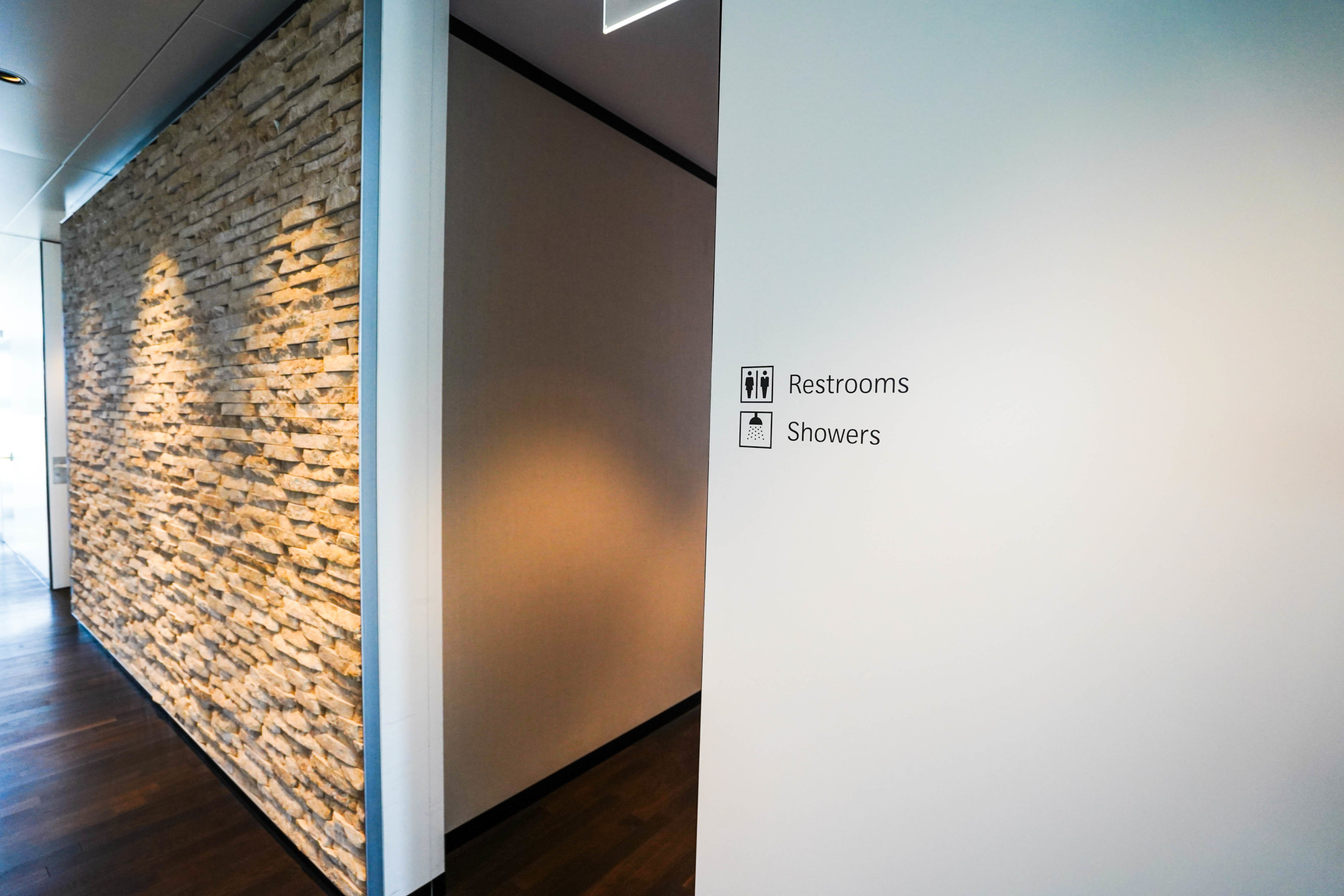 SWISS First Class Lounge Showers and washroom