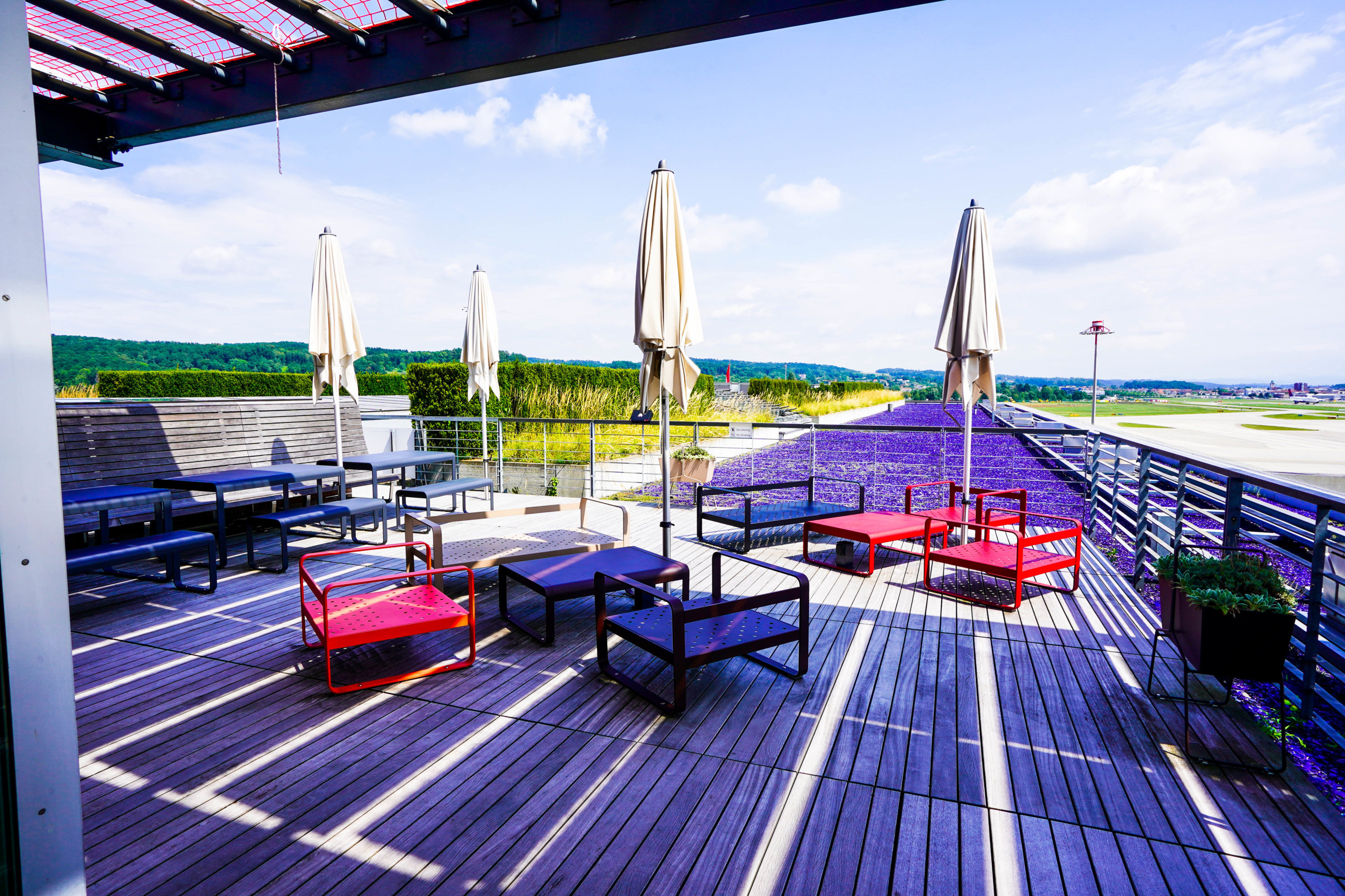 SWISS First Class Lounge Terrace