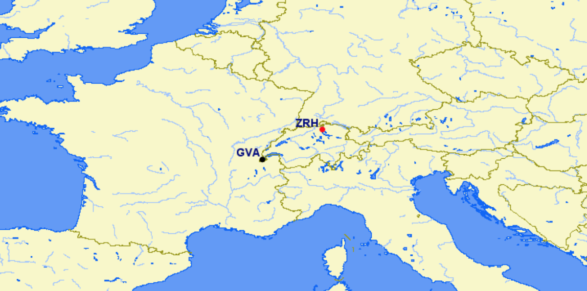 Swiss International Air Lines hubs and focus cities Swiss International Air Lines hubs and focus cities