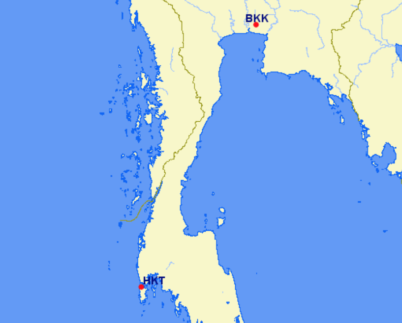THAI Airways hubs and focus cities