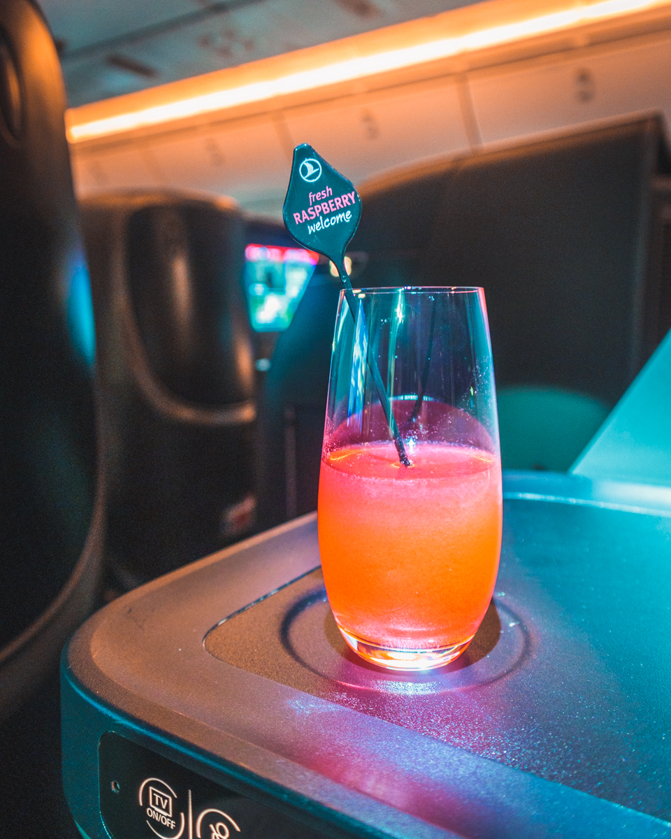 Turkish Airlines Boeing 787 9 Business Class Pre Departure Beverage