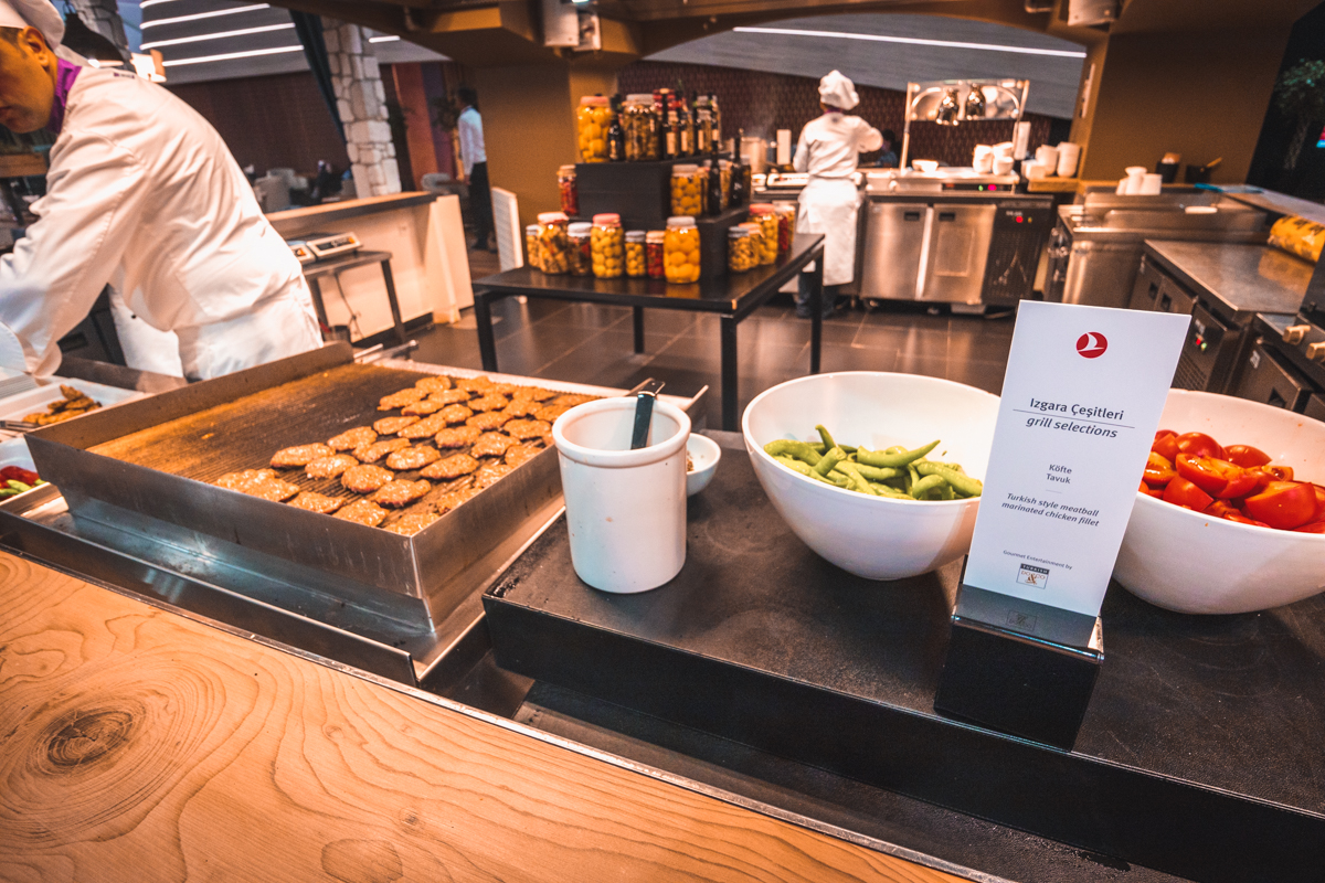Turkish Airlines Business Lounge Made to Order Food