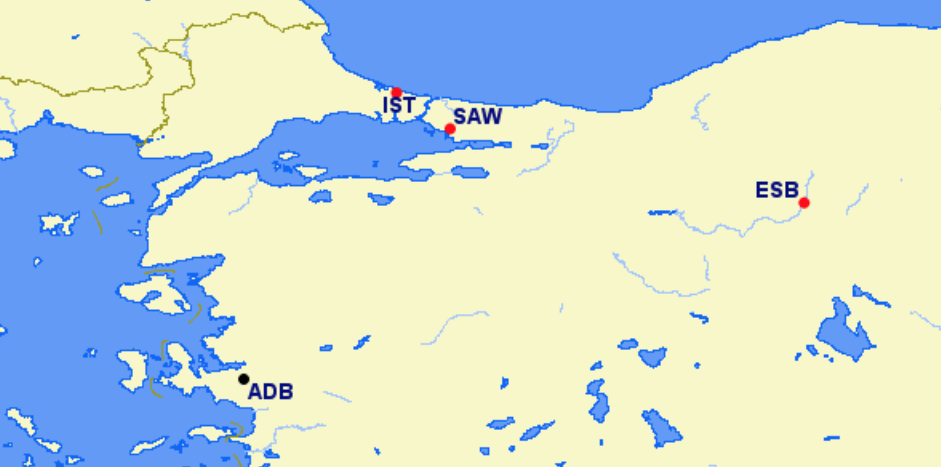 Turkish Airlines hubs and focus cities