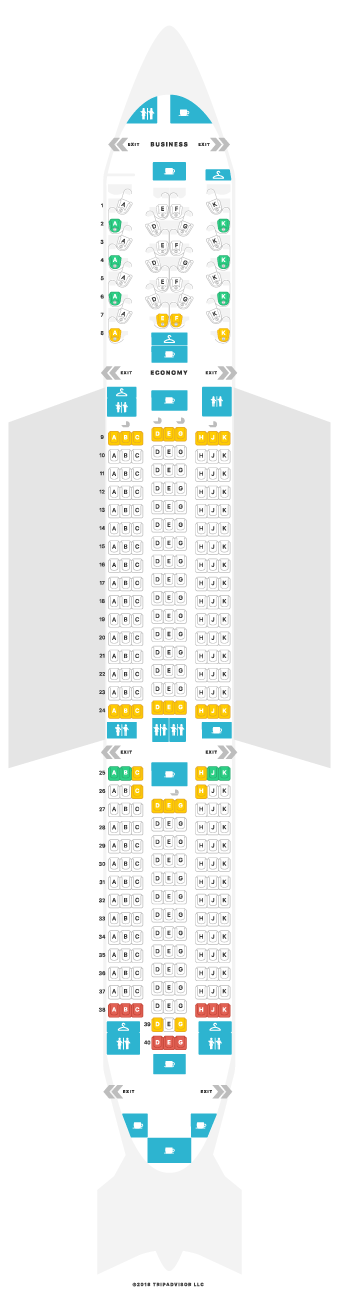 Turkish Airlines Boeing 787-9 Seat Map