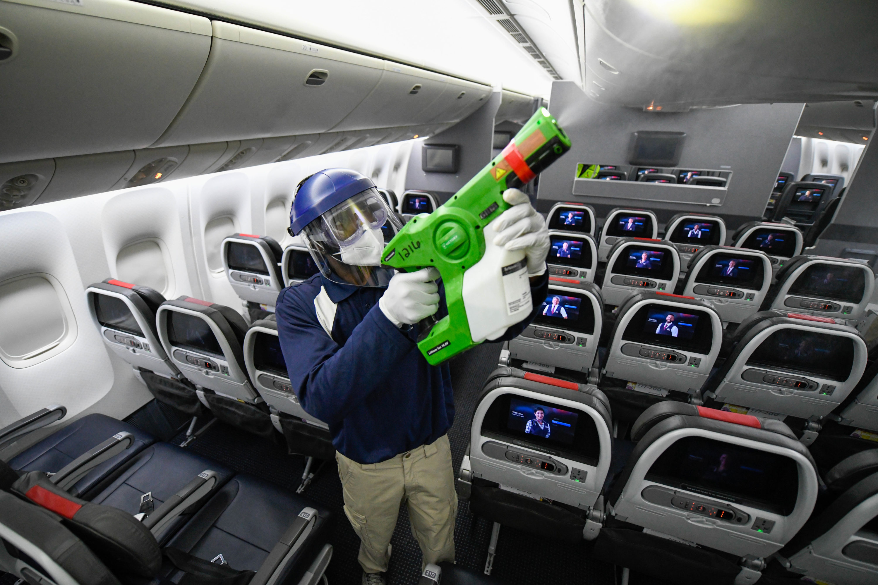 American Airlines Electrostatic Spraying
