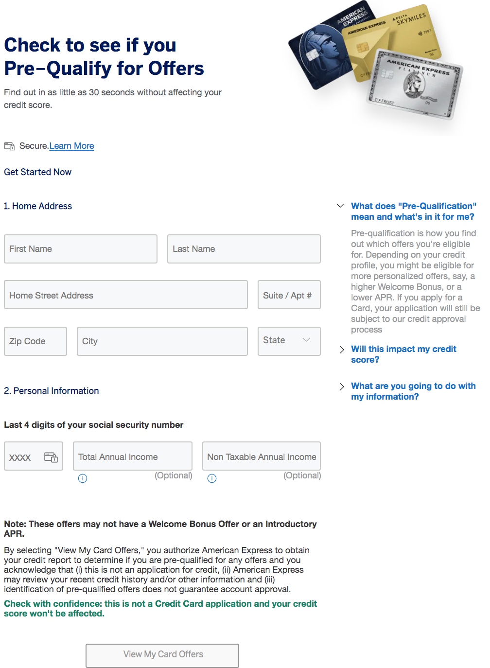 Amex Pre Qualified