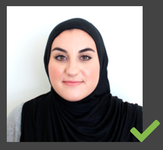 How to wear a headcovering in a passport photo