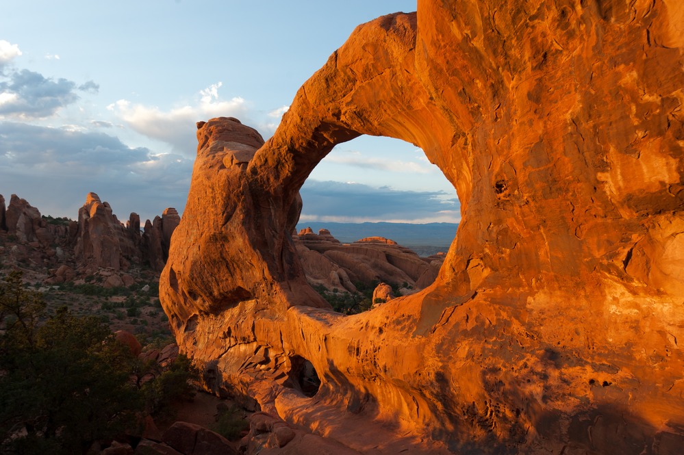 Double O Arch in Arches National Park