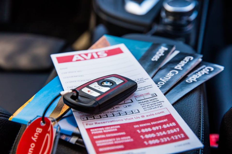 Avis key car rental agreement