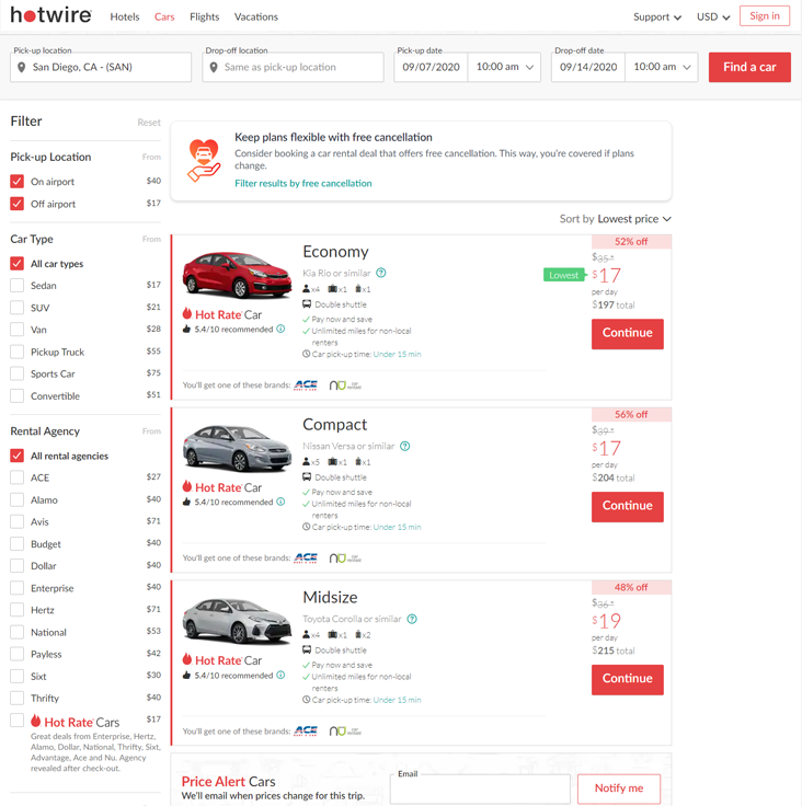 Hotwire Car Rental