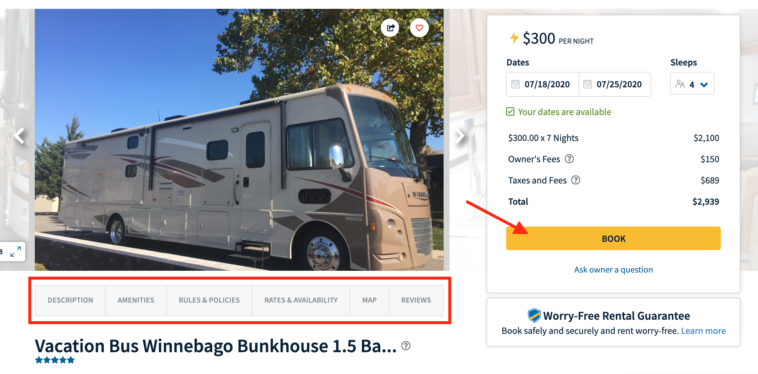 How to book with RVshare
