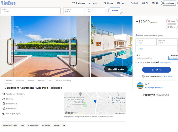 VRBO Property Page
