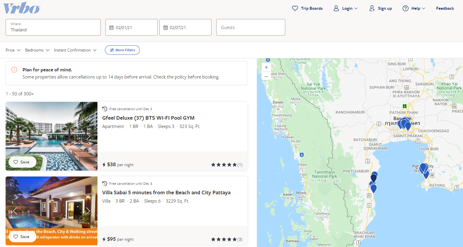VRBO Search Results