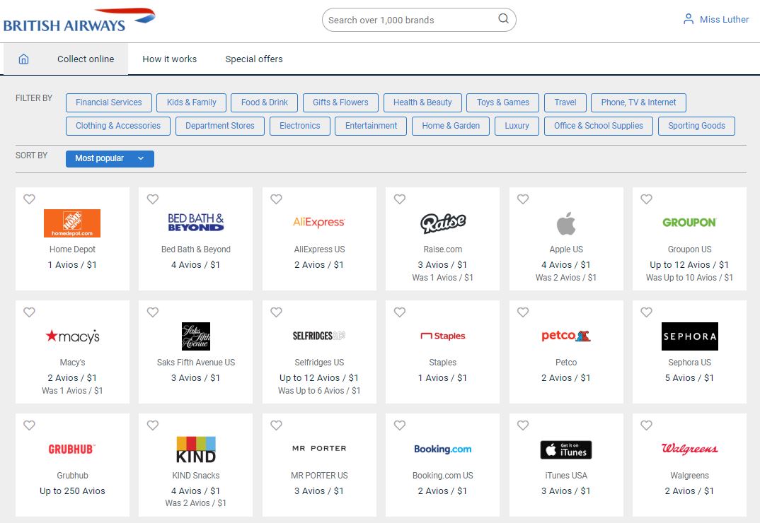 British Airways Executive Club eStore Filter British Airways Executive Club eStore Filter