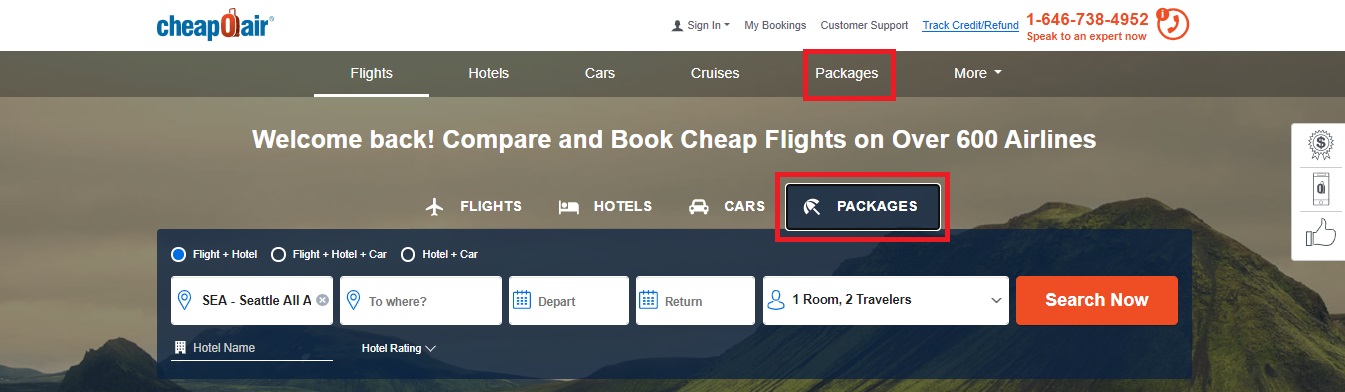 CheapOair packages