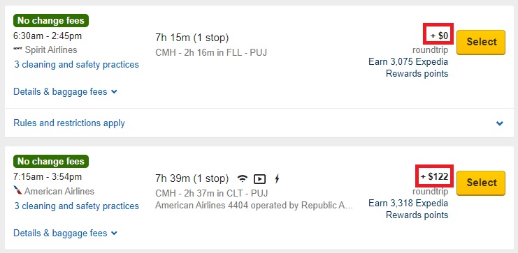 Expedia Bundle Save flights