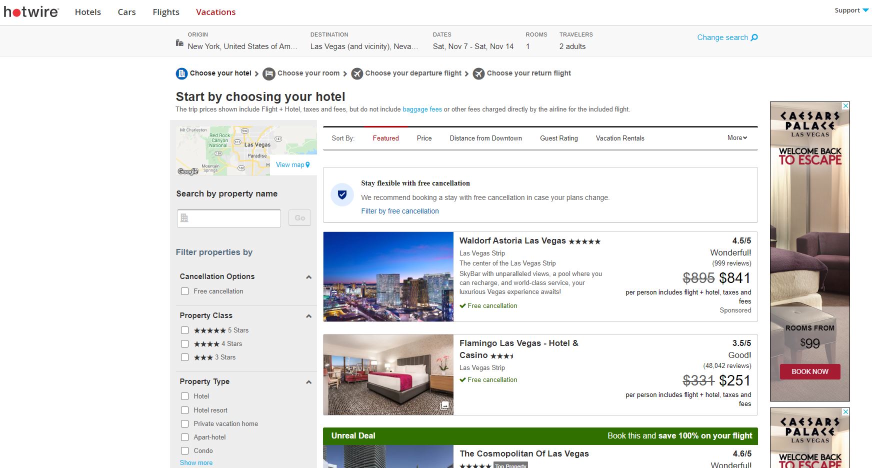 Hotwire Las Vegas Packages